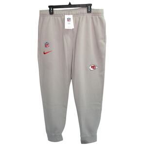 Nwt NIKE x KANSAS CITY CHIEFS Official Sideline Fleece Gray Sweat Pants Men XL